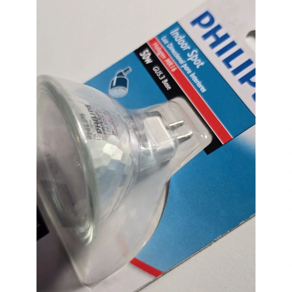Philips Indoor Spot Light Bulb MR16, 50W GU5.3 Base 700 Lumens 2 Prong